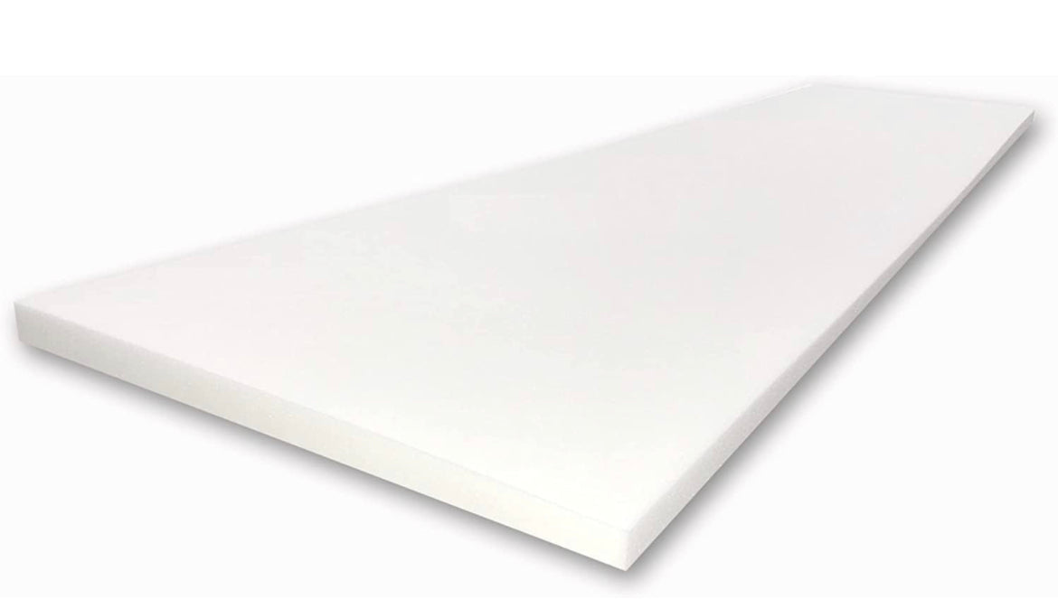 Prime Foam 3"x24"x72" high Density Polyurethane Foam, White - primefoaminnovation 