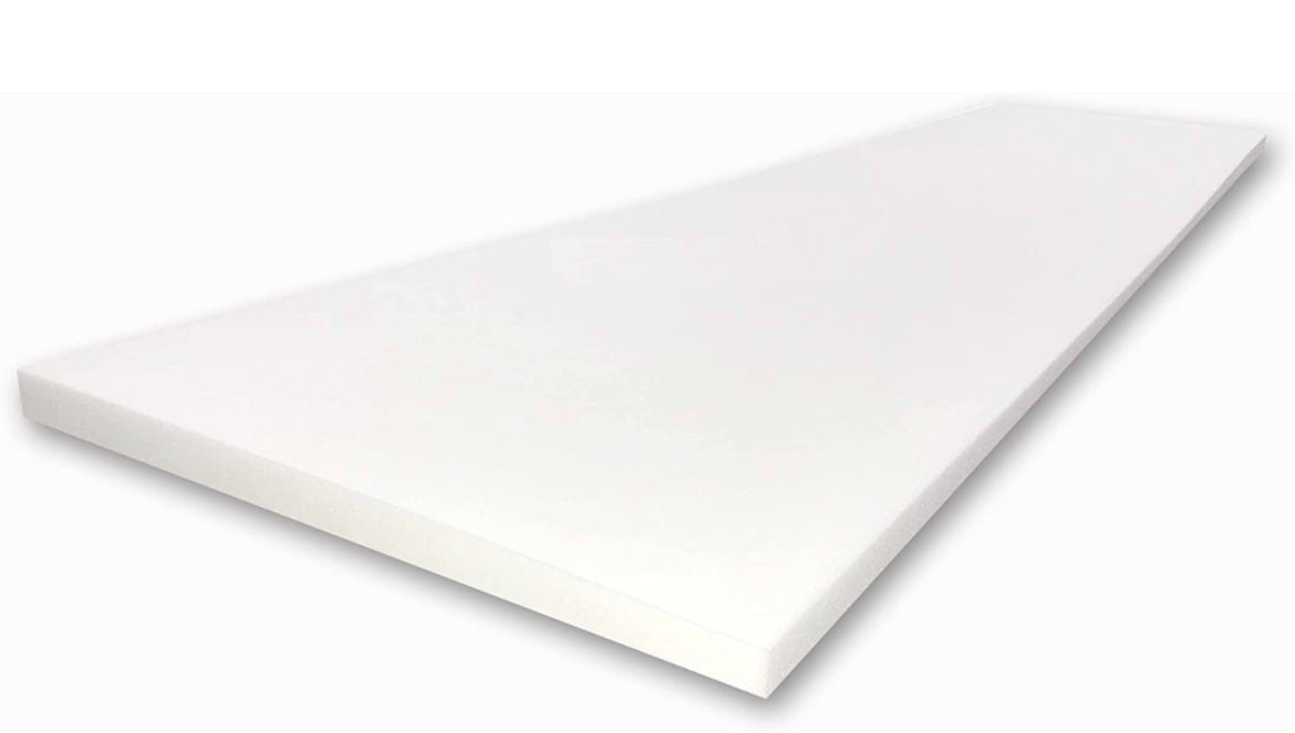 Linenspa High Density Cushion Craft Foam - Perfect for Chairs, Sofas,  Headboards, and DIY Projects, 2 x 24 x 72, White 32 ILD