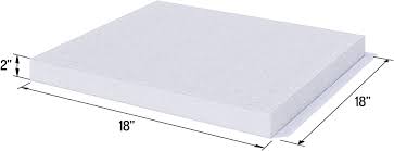 Prime Foam 2" Height x 18" Width x 18" Length 44ILD (Firm) Upholstery Cushion Made in USA - primefoaminnovation 